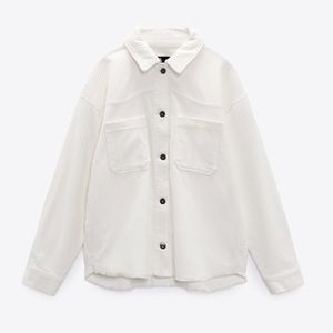 Zara White Corduroy Jacket